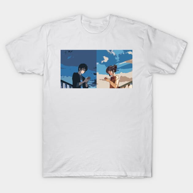 Your Name. Mitsuha and Taki T-Shirt by BleizerShtorn